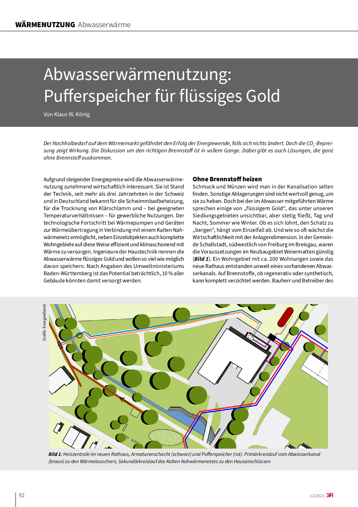 Abwasserwärmenutzung: Pufferspeicher für flüssiges Gold