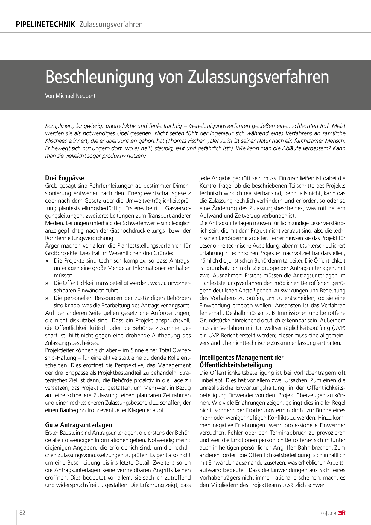 Beschleunigung von Zulassungsverfahren