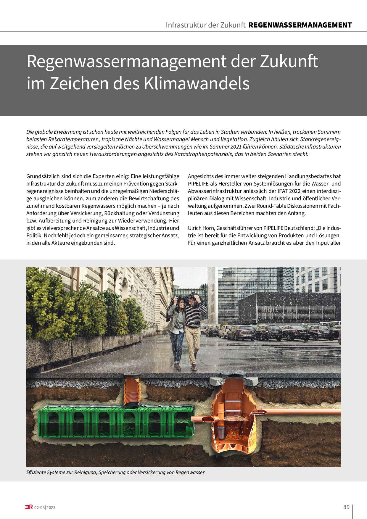 Regenwassermanagement der Zukunft im Zeichen des Klimawandels