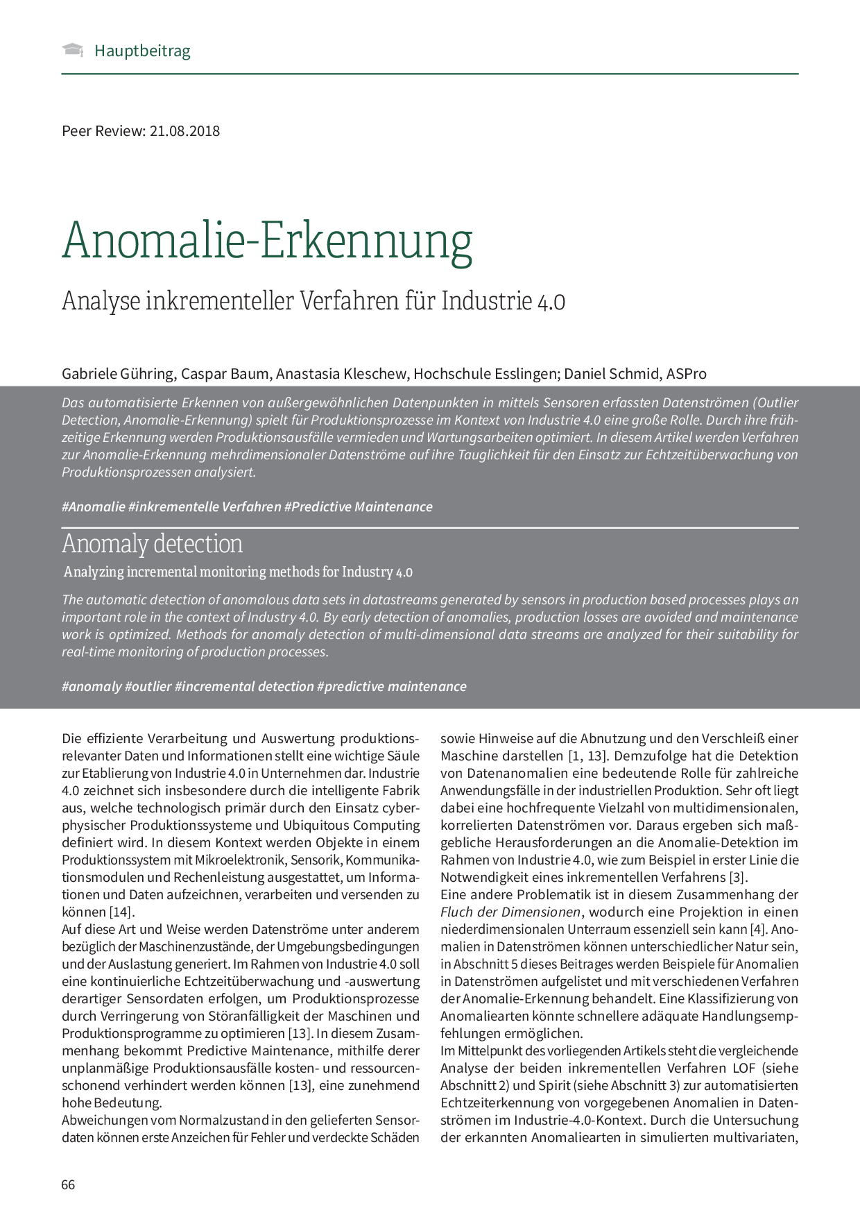 Anomalie-Erkennung