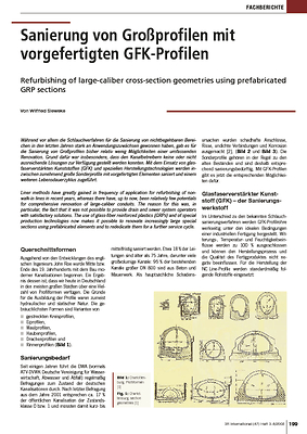 Sanierung von Großprofilen mit vorgefertigten GFK-Profilen