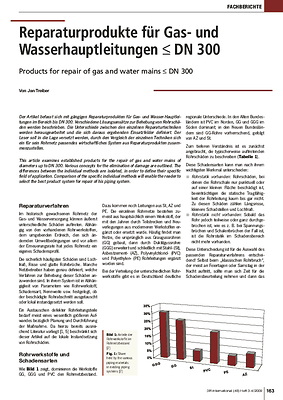 Reparaturprodukte für Gas- und Wasserhauptleitungen d DN 300