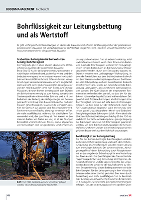 Bohrflüssigkeit zur Leitungsbettung und als Wertstoff