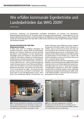 Wie erfüllen kommunale Eigenbetriebe und Landesbehörden das WHG 2009?