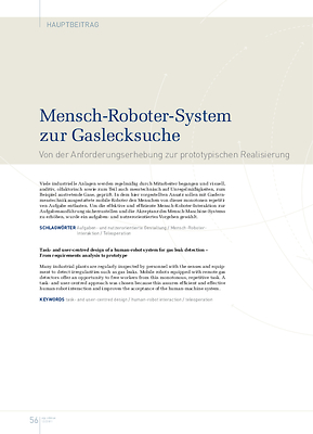 Mensch-Roboter-System zur Gaslecksuche