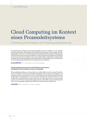 Cloud Computing im Kontext eines Prozessleitsystems