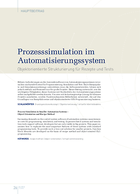 Prozesssimulation im Automatisierungssystem