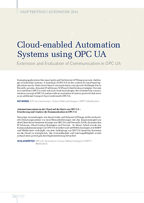 Cloud-enabled Automation Systems using OPC UA