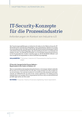 IT-Security-Konzepte für die Prozessindustrie