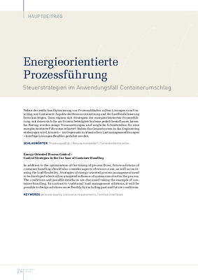 Energieorientierte Prozessführung