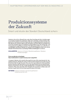 Produktionssysteme der Zukunft