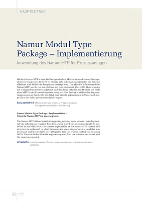 Namur Modul Type Package – Implementierung