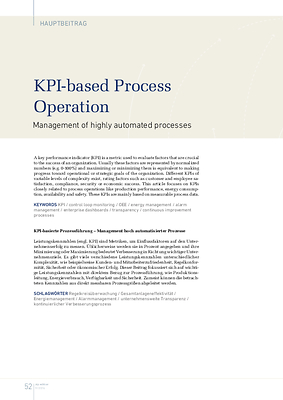 KPI-based Process Operation