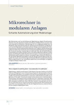 Mikrorechner in modularen Anlagen