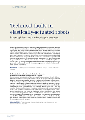 Technical faults in elastically-actuated robots