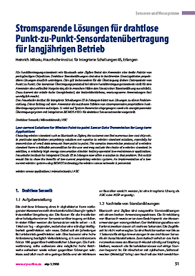 Stromsparende Lösungen für drahtlose Punkt-zu-Punkt-Sensordatenübertragung für langjährigen Betrieb