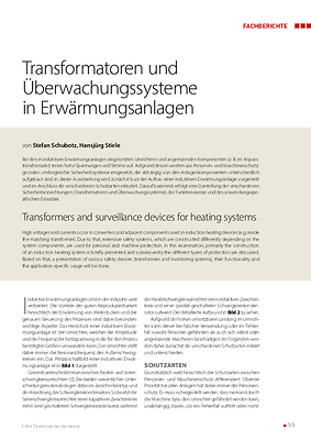 Transformatoren und Überwachungssysteme in Erwärmungsanlagen