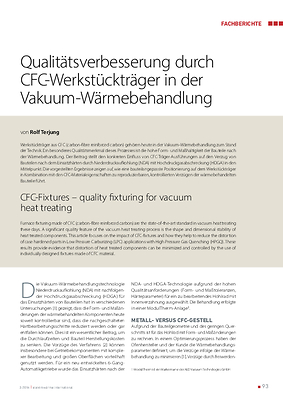 Qualitätsverbesserung durch CFC-Werkstückträger in der Vakuum-Wärmebehandlung
