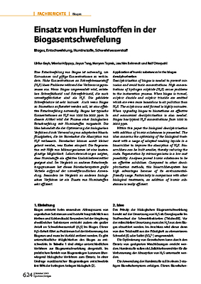 Einsatz von Huminstoffen in der Biogasentschwefelung