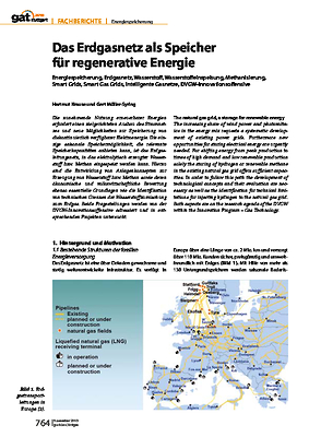 Das Erdgasnetz als Speicher für regenerative Energie