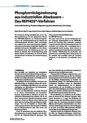 Phosphorrückgewinnung aus industriellen Abwässern – Das REPHOS®-Verfahren
