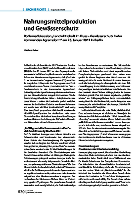 Nahrungsmittelproduktion und Gewässerschutz