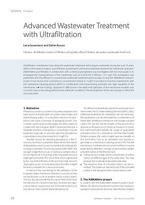 Advanced Wastewater Treatment with Ultrafiltration