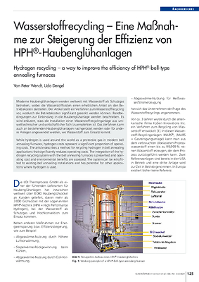 Wasserstoffrecycling  Eine Maßnahme zur Steigerung der Effizienz von HPH®-Haubenglühanlagen