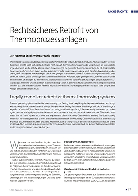 Rechtssicheres Retrofit von Thermoprozessanlagen