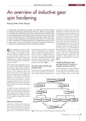 An overview of inductive gear spin hardening