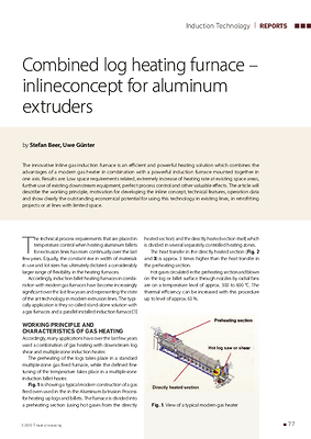 Combined log heating furnace – inlineconcept for aluminum extruders
