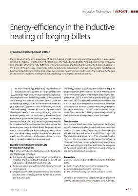 Energy-efficiency in the inductive heating of forging billets