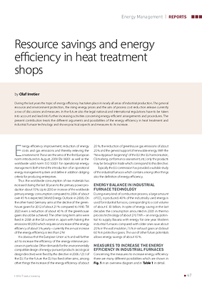 Resource savings and energy efficiency in heat treatment shops