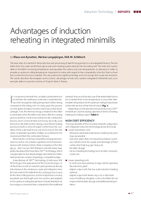 Advantages of induction reheating in integrated minimills