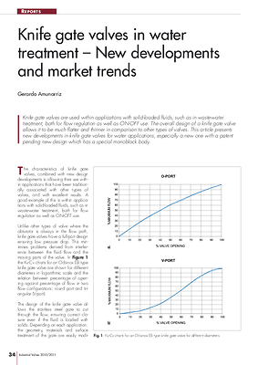 Knife gate valves in water treatment – New developments and market trends