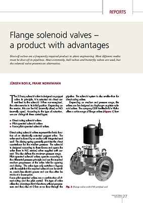 Flange solenoid valves – a product with advantages