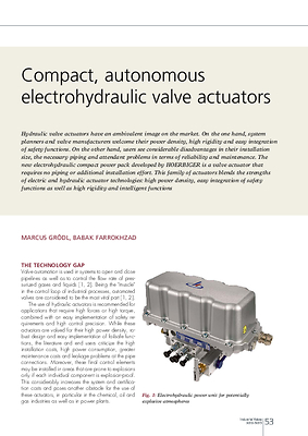 Compact, autonomous electrohydraulic valve actuators
