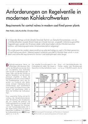 Anforderungen an Regelventile in modernen Kohlekraftwerken