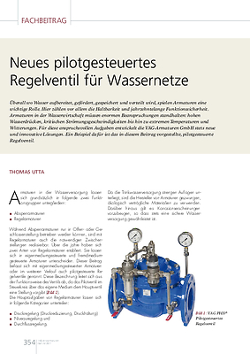 Neues pilotgesteuertes Regelventil für Wassernetze
